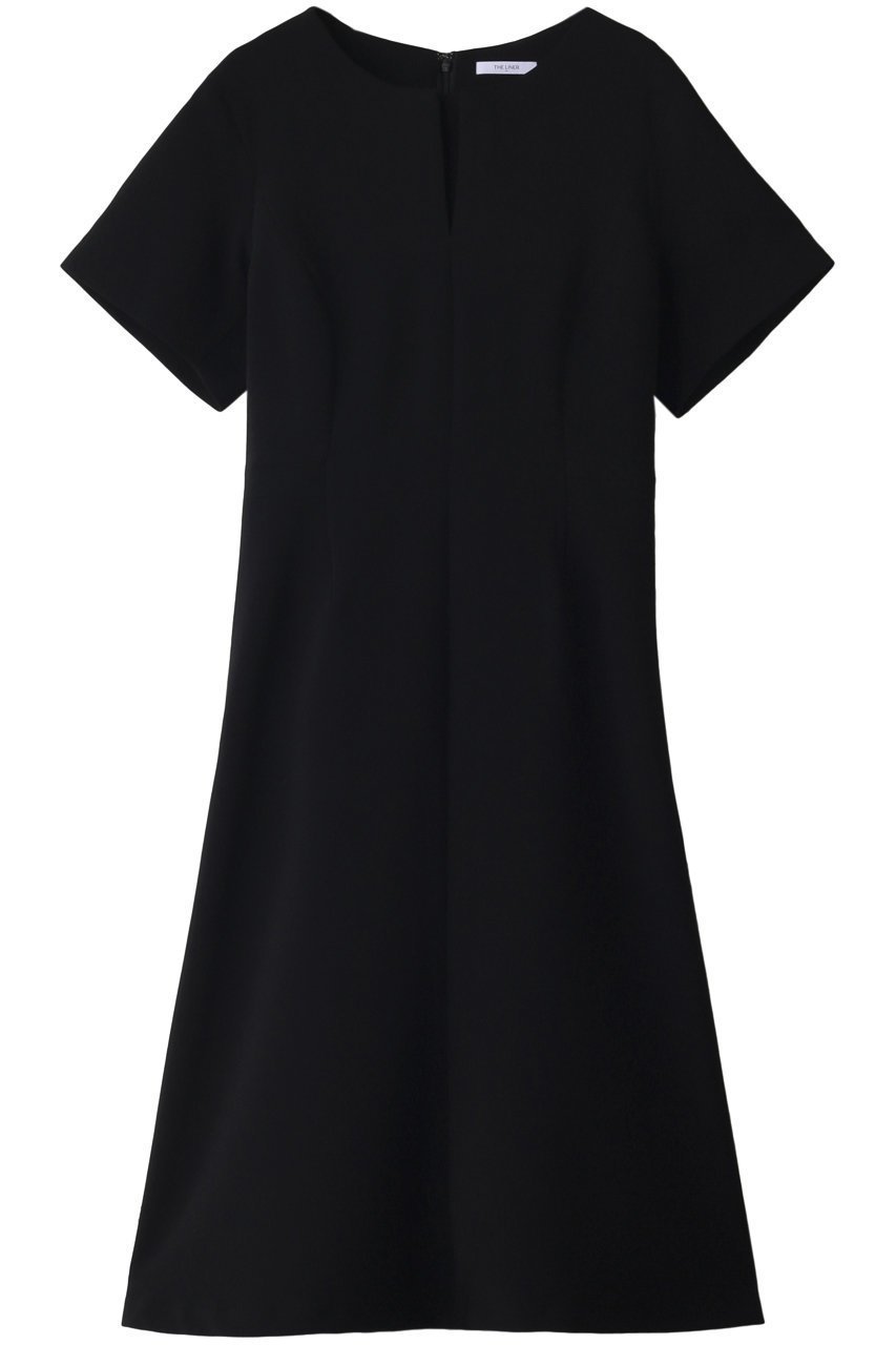 【ザ ライナー/THE LINER】のスライトリーフレアドレス インテリア・キッズ・メンズ・レディースファッション・服の通販 founy(ファニー) 　ファッション　Fashion　レディースファッション　Fashion for Women　ワンピース　Dresses　フォーマル・パーティードレス・結婚式用ドレス　Elegant & Casual Dresses　チュニック　Tunic Tops & Dresses　おすすめ　Recommended / Our Picks　エレガント 上品　Elegant　チュニック　Tunic, Long Top　ドロップ　Drop Shoulder, Dropped Style　フレア　Flare, Flared　ブラック|ID: prp329100002177347 ipo3291000000036758017