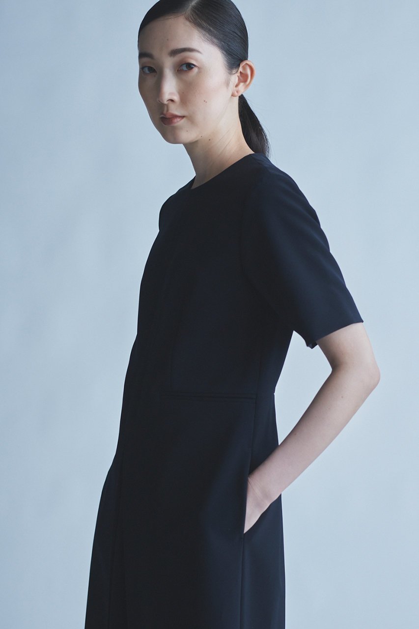 【ザ ライナー/THE LINER】のボックスタックドレス 人気、トレンドファッション・服の通販 founy(ファニー) 　ファッション　Fashion　レディースファッション　Fashion for Women　ワンピース　Dresses　フォーマル・パーティードレス・結婚式用ドレス　Elegant & Casual Dresses　チュニック　Tunic Tops & Dresses　オケージョン　Occasion Wear　ジャケット　Jacket, Outerwear　チュニック　Tunic, Long Top　ドレス　Dress, One-Piece　ネックレス　Necklace, Pendant Necklace　プリーツ　Pleats, Pleated　ボックス　Boxy, Box Shape　エレガント 上品　Elegant　切替　Switching, Contrast Panel　other-6|ID: prp329100002177349 ipo3291000000036671921