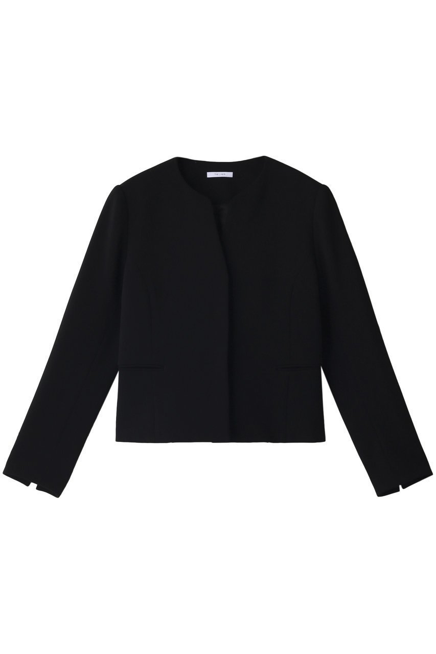 【ザ ライナー/THE LINER】のクルーVネックジャケット インテリア・キッズ・メンズ・レディースファッション・服の通販 founy(ファニー) 　ファッション　Fashion　レディースファッション　Fashion for Women　アウター　Coat / Outerwear Collection　レディースジャケット・軽アウター　Jackets　ジャケット　Jacket, Outerwear　スリット　Slit, Slit Detail　セパレート　Separate, Two-Piece　バランス　Balance, Style Balance　ボトム　Bottoms, Lower Wear　ポケット　Pocket, Pocket Detail　ブラック|ID: prp329100002177351 ipo3291000000032951615