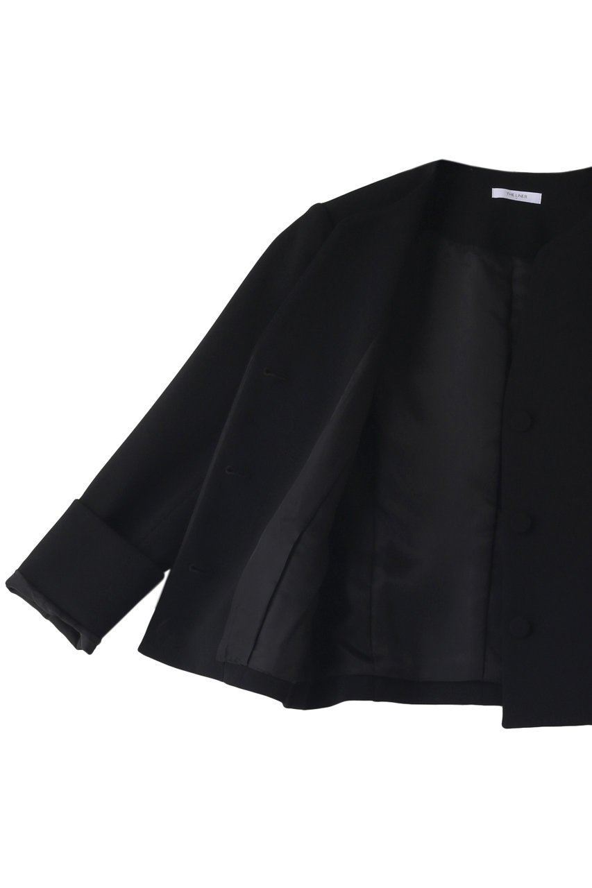 【ザ ライナー/THE LINER】のクルーVネックジャケット 人気、トレンドファッション・服の通販 founy(ファニー) 　ファッション　Fashion　レディースファッション　Fashion for Women　アウター　Coat / Outerwear Collection　レディースジャケット・軽アウター　Jackets　ジャケット　Jacket, Outerwear　スリット　Slit, Slit Detail　セパレート　Separate, Two-Piece　バランス　Balance, Style Balance　ボトム　Bottoms, Lower Wear　ポケット　Pocket, Pocket Detail　other-6|ID: prp329100002177351 ipo3291000000032951630