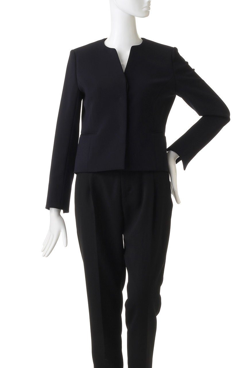 【ザ ライナー/THE LINER】のクルーVネックジャケット 人気、トレンドファッション・服の通販 founy(ファニー) 　ファッション　Fashion　レディースファッション　Fashion for Women　アウター　Coat / Outerwear Collection　レディースジャケット・軽アウター　Jackets　ジャケット　Jacket, Outerwear　スリット　Slit, Slit Detail　セパレート　Separate, Two-Piece　バランス　Balance, Style Balance　ボトム　Bottoms, Lower Wear　ポケット　Pocket, Pocket Detail　other-2|ID: prp329100002177351 ipo3291000000036758927