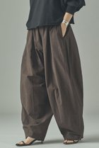 【カレンソロジー/Curensology】のコットンリネンドロストパンツ ブラウン|ID: prp329100002187324 ipo3291000000033356646