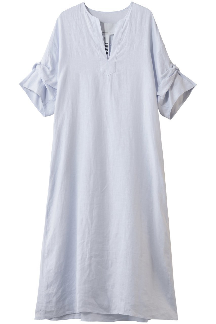 【ティッカ/TICCA】のリネンツイストスリーブワンピース インテリア・キッズ・メンズ・レディースファッション・服の通販 founy(ファニー) 　ファッション　Fashion　レディースファッション　Fashion for Women　ワンピース　Dresses　チュニック　Tunic Tops & Dresses　2026年　2026　クール　Cool, Chic　シンプル　Simple, Minimal　スリーブ　Sleeve, Long Sleeve / Short Sleeve　チュニック　Tunic, Long Top　ツイスト　Tweed, Tweed Fabric　リネン　Linen, Linen Fabric　ロング　Long, Long-Length　夏　Summer　春　Spring　S/S・春夏　SS, Spring/Summer, Warm Season　サックス|ID: prp329100002202977 ipo3291000000035705860