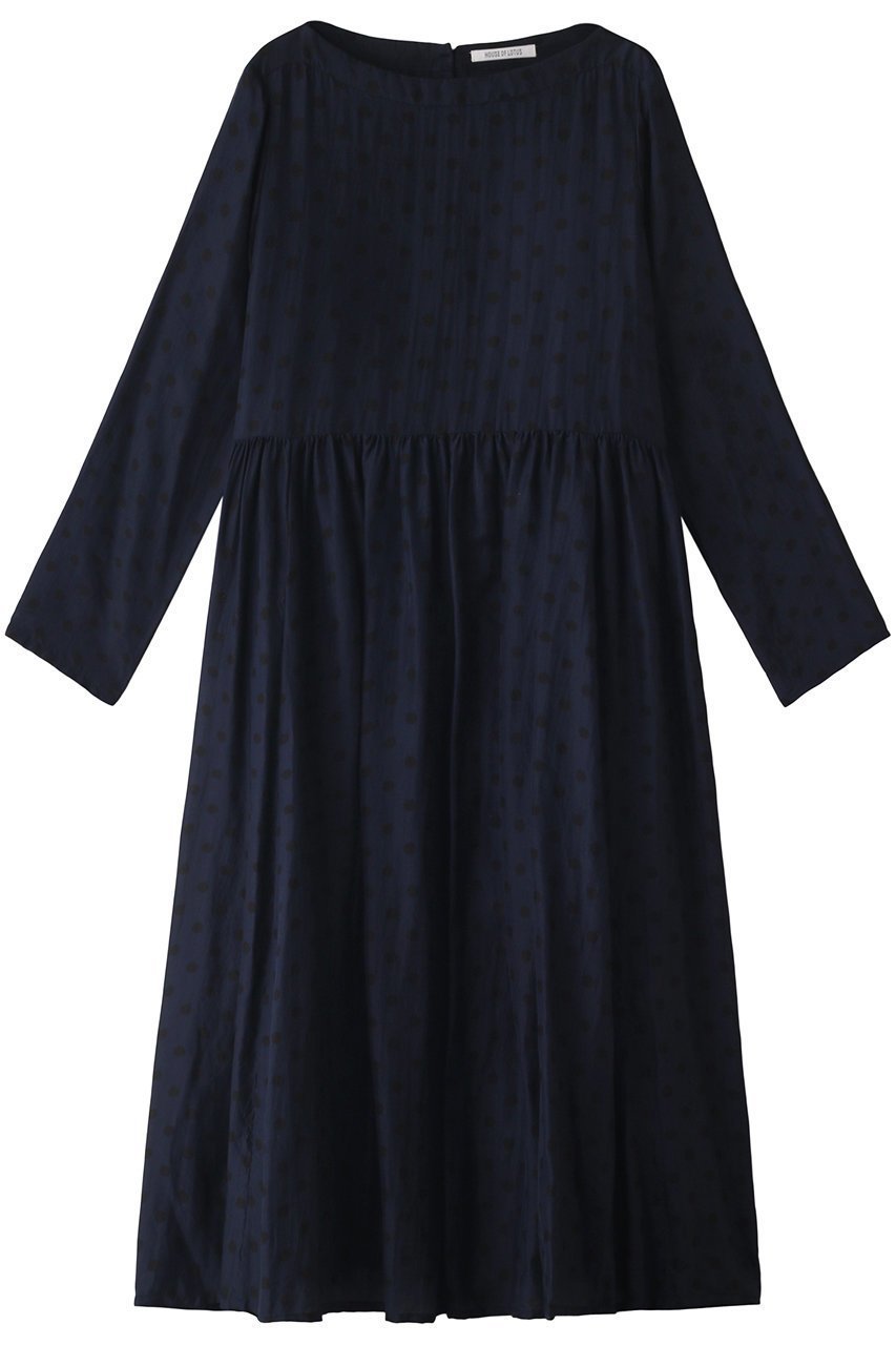 【ハウス オブ ロータス/HOUSE OF LOTUS】のシルクハブタエドットギャザーワンピース 人気、トレンドファッション・服の通販 founy(ファニー) 　ファッション　Fashion　レディースファッション　Fashion for Women　ワンピース　Dresses　チュニック　Tunic Tops & Dresses　シルク　Silk, 100% Silk　チュニック　Tunic, Long Top　トレンド　Trend, Trending Now　ドット　Polka Dot, Dot Pattern　プリント　Print, Printed Pattern　ベーシック　Basic, Essential　リュクス　Luxury, Elegant, High-End, Chic　ロング　Long, Long-Length　 other-1|ID: prp329100002204437 ipo3291000000032904651