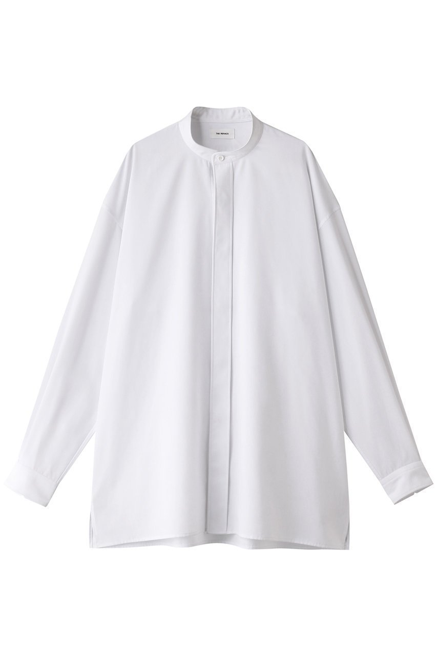 【ザ リラクス/THE RERACS】のバンドカラーシャツ 人気、トレンドファッション・服の通販 founy(ファニー) 　ファッション　Fashion　レディースファッション　Fashion for Women　トップス・カットソー　Cut & Sew Tops　シャツ・ブラウス・オフィスカジュアル　Elegant Blouses & Button-Ups　シンプル　Simple, Minimal　スリーブ　Sleeve, Long Sleeve / Short Sleeve　ベーシック　Basic, Essential　ロング　Long, Long-Length　エレガント 上品　Elegant　 other-1|ID: prp329100002211120 ipo3291000000032917123