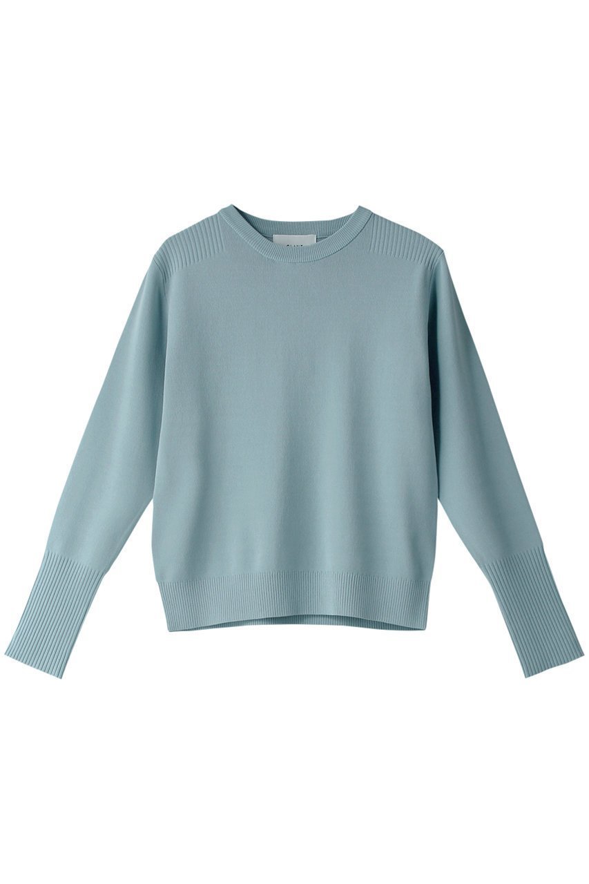 【クラネ/CLANE】のBASIC COMPACT KNIT TOPS / ニット/セーター インテリア・キッズ・メンズ・レディースファッション・服の通販 founy(ファニー) ファッション Fashion レディースファッション Fashion for Women トップス・カットソー Cut & Sew Tops ニット Knit Tops & Sweaters カジュアルプルオーバー・ニットトップス Pullovers & Knit Tops / Casual Pullovers コンパクト Compact, Small Size セーター Sweater, Knitwear フィット Fit, Slim Fit ワンポイント One Point, Statement Accent BLUE|ID: prp329100002218345 ipo3291000000032963507
