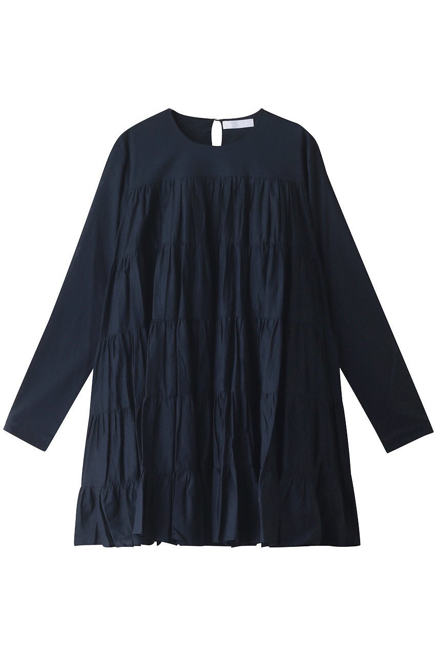 【マーレット/MERLETTE】のSOLIMAN ドレス インテリア・キッズ・メンズ・レディースファッション・服の通販 founy(ファニー) 　ファッション　Fashion　レディースファッション　Fashion for Women　ワンピース　Dresses　フォーマル・パーティードレス・結婚式用ドレス　Elegant & Casual Dresses　チュニック　Tunic Tops & Dresses　スリット　Slit, Slit Detail　チュニック　Tunic, Long Top　ティアード　Tiered, Tiered Style　ティアードワンピース　Tiered Dress, Flared Dress　ドレス　Dress, One-Piece　パーティ　Party, Party Style　フレア　Flare, Flared　再入荷　Restock / Back in Stock　定番　Standard, Basic Item　ネイビー|ID: prp329100002218353 ipo3291000000032903560