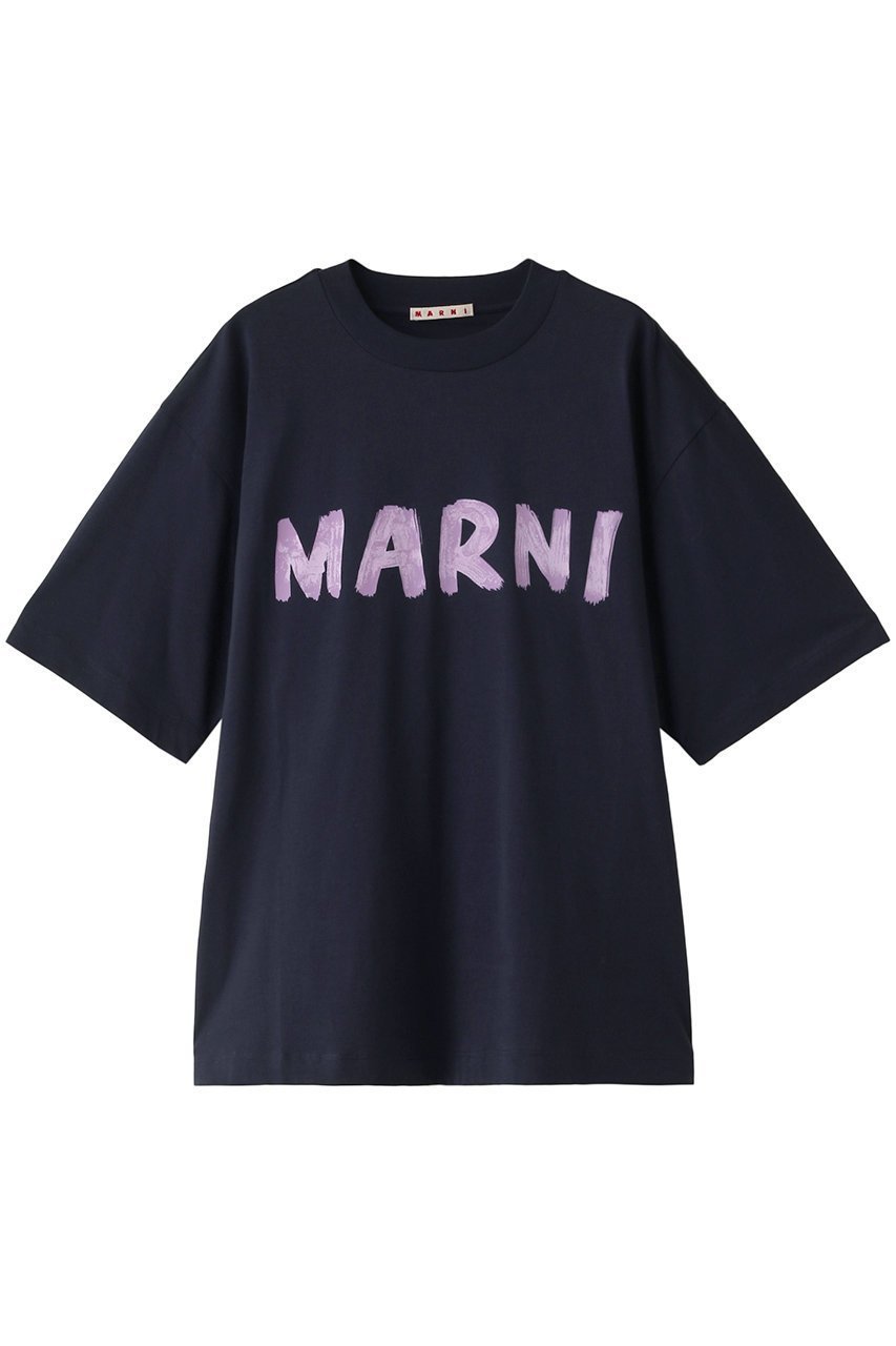 【マルニ/MARNI】のペイントロゴTシャツ 人気、トレンドファッション・服の通販 founy(ファニー) 　ファッション　Fashion　レディースファッション　WOMEN　トップス・カットソー　Tops/Tshirt　シャツ/ブラウス　Shirts/Blouses　ロング / Tシャツ　T-Shirts　カットソー　Cut and Sewn　ショート　Short　スリーブ　Sleeve　デニム　Denim　 other-1|ID: prp329100002231977 ipo3291000000028306004