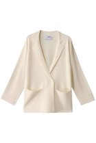 【スリー ドッツ/three dots】のKnit outer l/s jacket/ジャケット オフホワイト|ID: prp329100002240762 ipo3291000000035922533