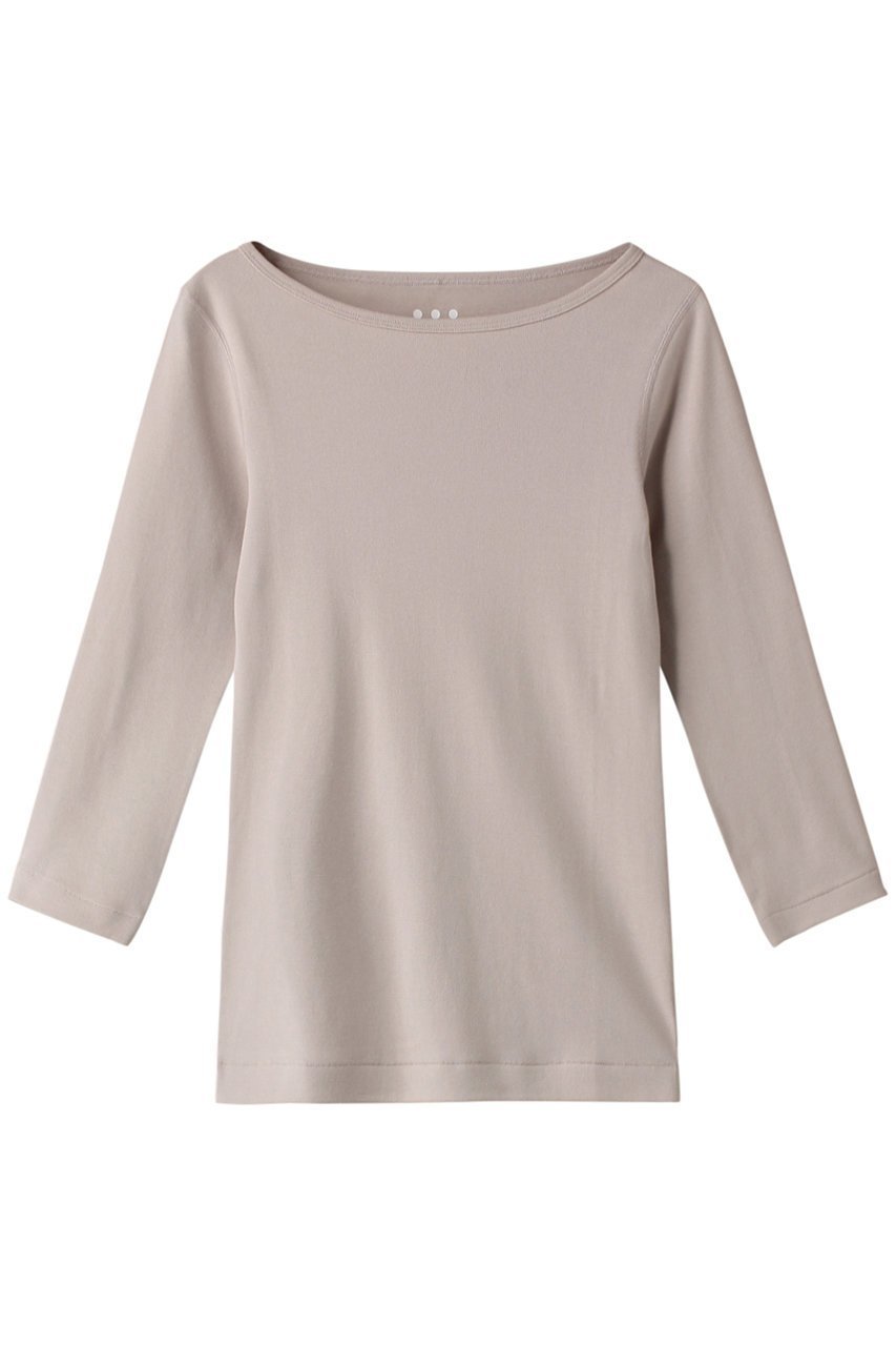 【スリー ドッツ/three dots】のOrganic CottonKnit 3/4british T インテリア・キッズ・メンズ・レディースファッション・服の通販 founy(ファニー) 　ファッション　Fashion　レディースファッション　WOMEN　トップス・カットソー　Tops/Tshirt　ニット　Knit Tops　プルオーバー　Pullover　シンプル　Simple　フィット　Fit　オイスター|ID: prp329100002240764 ipo3291000000027894455