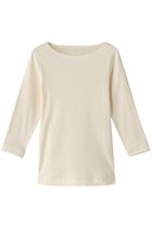 【スリー ドッツ/three dots】のOrganic CottonKnit 3/4british T バニラ|ID: prp329100002240764 ipo3291000000032891796