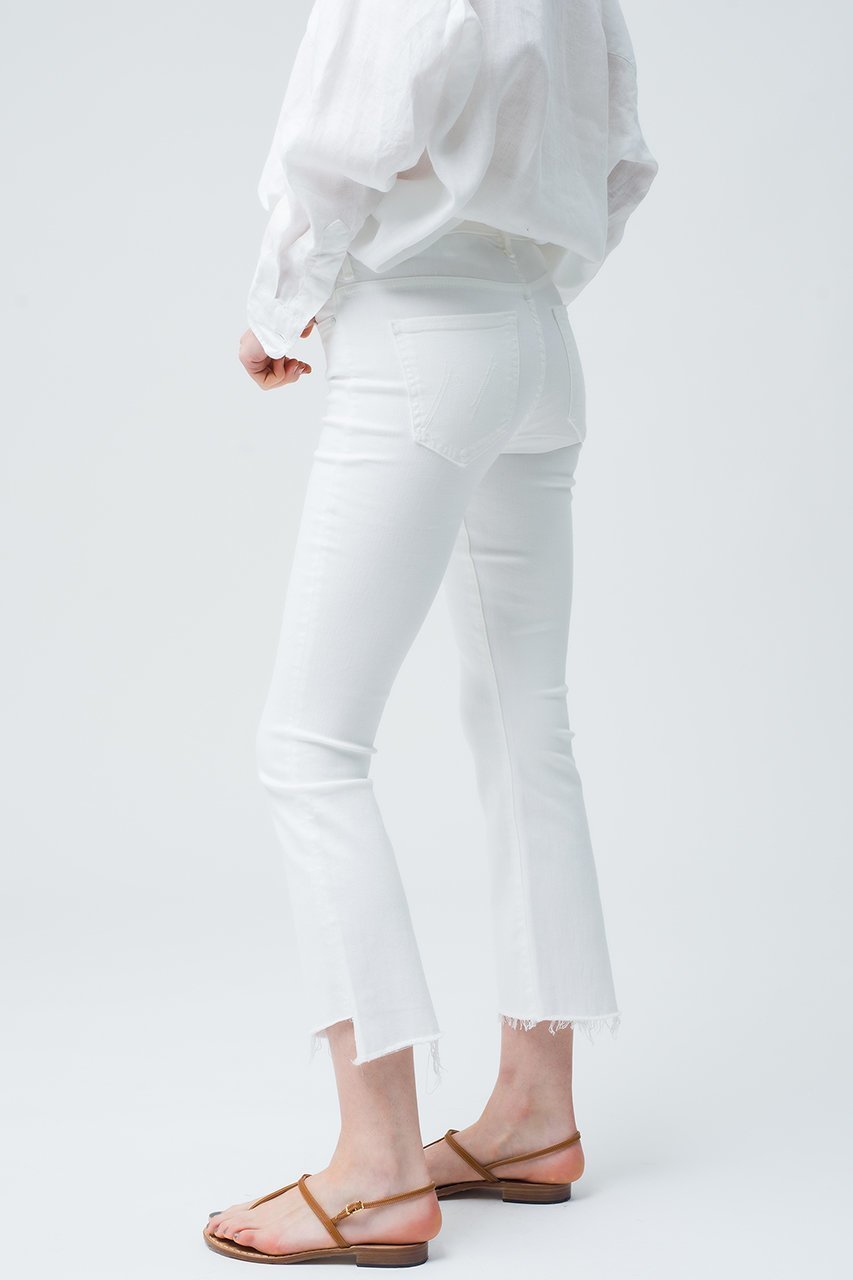 【マザー/MOTHER】のTHE INSIDER CROP STEP FRAY ホワイトデニム 人気、トレンドファッション・服の通販 founy(ファニー) 　ファッション　Fashion　レディースファッション　Fashion for Women　パンツ　Pants & Trousers　デニムパンツ・ジーンズ・美脚デニム　Denim Jeans & Pants　クロップド　Cropped, Short Length　シンプル　Simple, Minimal　デニム　Denim, Jeans Material　フレア　Flare, Flared　再入荷　Restock / Back in Stock　定番　Standard, Basic Item　other-8|ID: prp329100002245308 ipo3291000000035755292