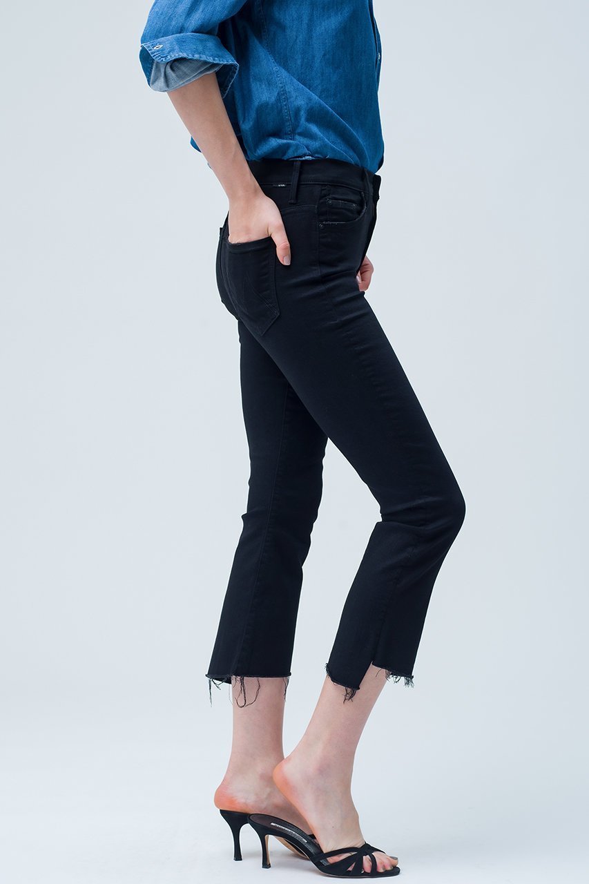 【マザー/MOTHER】のTHE INSIDER CROP STEP FRAY ブラックデニム 人気、トレンドファッション・服の通販 founy(ファニー) 　ファッション　Fashion　レディースファッション　Ladies' Fashion Online　パンツ　Pants　デニムパンツ　Denim Pants　ストレッチ　Stretch　デニム　Denim　フィット　Fit　フレア　Flare　再入荷　Restock/Back In Stock/Re Arrival　定番　Standard　other-8|ID: prp329100002245309 ipo3291000000032629151
