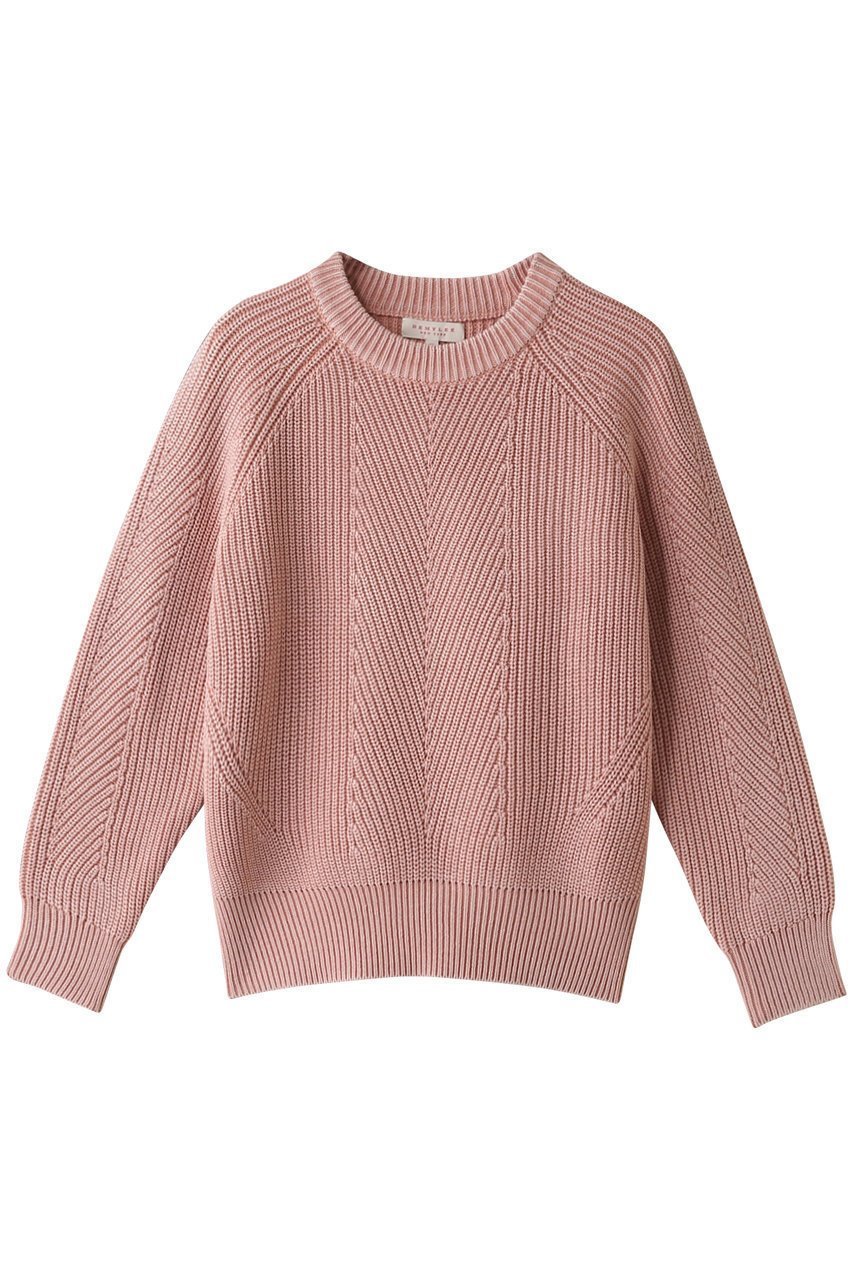 【デミーリー/DEMYLEE】のCHELSEA クルーネック コットンニットプルオーバー インテリア・キッズ・メンズ・レディースファッション・服の通販 founy(ファニー) 　ファッション　Fashion　レディースファッション　Fashion for Women　トップス・カットソー　Cut & Sew Tops　ニット　Knit Tops & Sweaters　カジュアルプルオーバー・ニットトップス　Pullovers & Knit Tops / Casual Pullovers　コンパクト　Compact, Small Size　シンプル　Simple, Minimal　定番　Standard, Basic Item　ライトピンク|ID: prp329100002245315 ipo3291000000032957915