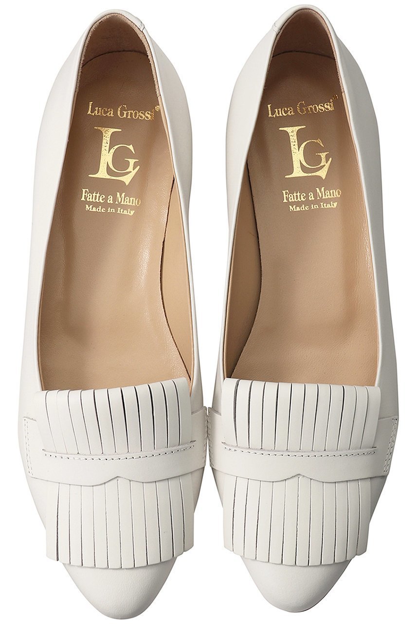 【ルカグロッシ/LucaGrossi】のポインテッドフリンジパンプス インテリア・キッズ・メンズ・レディースファッション・服の通販 founy(ファニー) 　ファッション　Fashion　レディースファッション　Fashion for Women　シルバー　Silver, Metallic Silver　フリンジ　Fringe, Tassel　エレガント 上品　Elegant　ホワイト|ID: prp329100002248282 ipo3291000000032773552