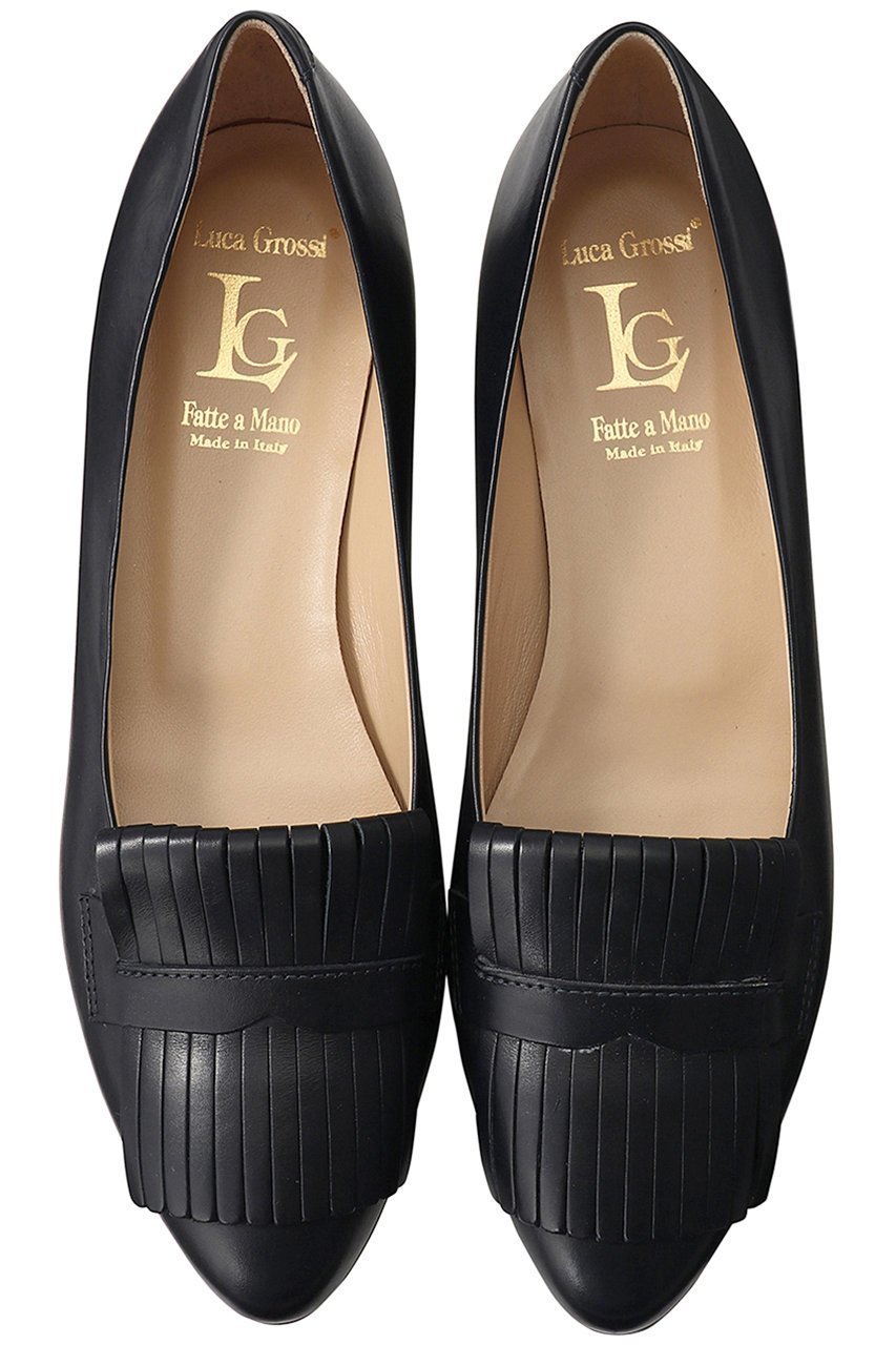 【ルカグロッシ/LucaGrossi】のポインテッドフリンジパンプス インテリア・キッズ・メンズ・レディースファッション・服の通販 founy(ファニー) 　ファッション　Fashion　レディースファッション　Fashion for Women　シルバー　Silver, Metallic Silver　フリンジ　Fringe, Tassel　エレガント 上品　Elegant　ネイビー|ID: prp329100002248282 ipo3291000000032773553