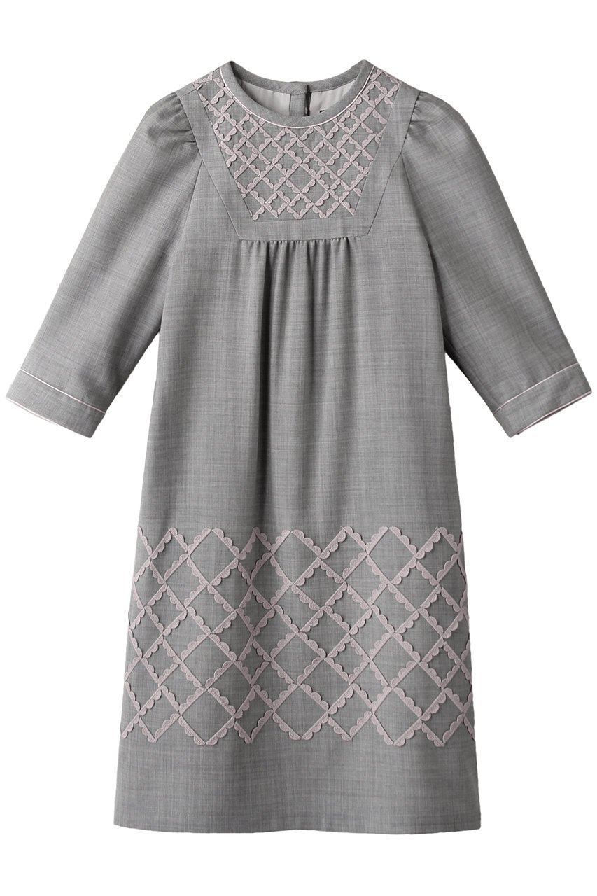 【ミナ ペルホネン/mina perhonen / KIDS】の【KIDS】petal fence ワンピース ネイビー 140 インテリア・キッズ・メンズ・レディースファッション・服の通販 founy(ファニー) ファッション Fashion キッズファッション Fashion for Kids ワンピース Dresses パーティ Party, Party Style ライトグレー|ID: prp329100002252810 ipo3291000000036192386