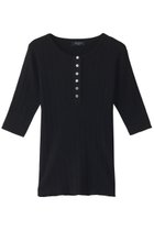 【ヤヌーク/YANUK】のヘンリーネック リブニット 人気、トレンドファッション・服の通販 founy(ファニー) ファッション Fashion レディースファッション Fashion for Women トップス・カットソー Cut & Sew Tops ニット Knit Tops & Sweaters カジュアルプルオーバー・ニットトップス Pullovers & Knit Tops / Casual Pullovers フロント Front, Front Design リブニット Rib Knit, Ribbed Knit thumbnail ブラック|ID: prp329100002261923 ipo3291000000036099121