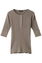 【ヤヌーク/YANUK】のヘンリーネック リブニット 人気、トレンドファッション・服の通販 founy(ファニー) ファッション Fashion レディースファッション Fashion for Women トップス・カットソー Cut & Sew Tops ニット Knit Tops & Sweaters カジュアルプルオーバー・ニットトップス Pullovers & Knit Tops / Casual Pullovers フロント Front, Front Design リブニット Rib Knit, Ribbed Knit thumbnail モカ|ID: prp329100002261923 ipo3291000000036099123