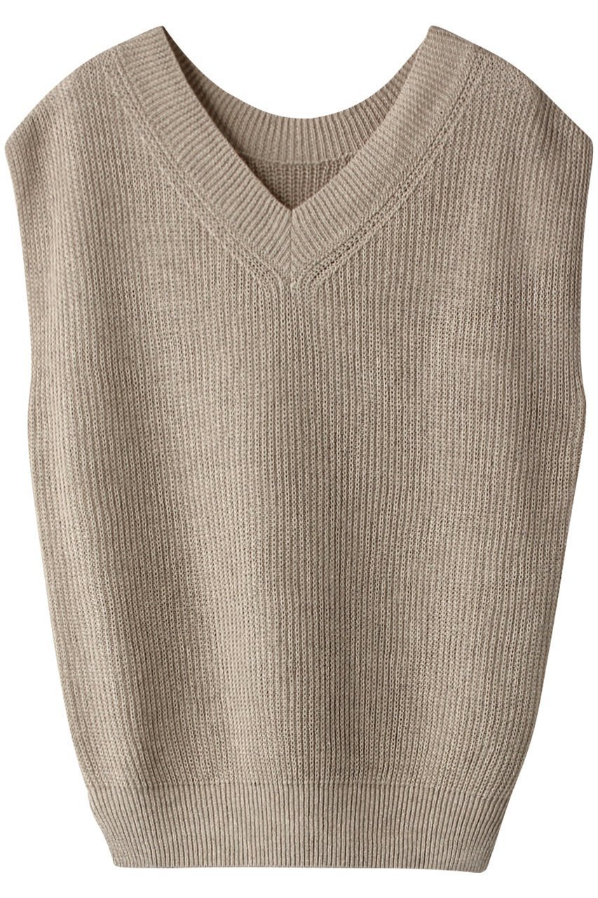 【ヤヌーク/YANUK】のスリーブレス ニットプルオーバー インテリア・キッズ・メンズ・レディースファッション・服の通販 founy(ファニー) 　ファッション　Fashion　レディースファッション　Fashion for Women　トップス・カットソー　Cut & Sew Tops　ニット　Knit Tops & Sweaters　カジュアルプルオーバー・ニットトップス　Pullovers & Knit Tops / Casual Pullovers　シンプル　Simple, Minimal　スリーブ　Sleeve, Long Sleeve / Short Sleeve　ノースリーブ　Sleeveless, No-Sleeve　リネン　Linen, Linen Fabric　夏　Summer　春　Spring　S/S・春夏　SS, Spring/Summer, Warm Season　ライトベージュ|ID: prp329100002261944 ipo3291000000036906733