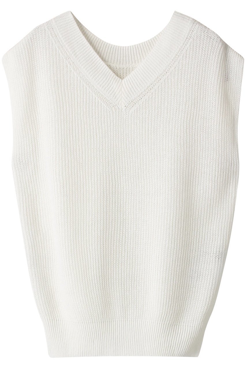 【ヤヌーク/YANUK】のスリーブレス ニットプルオーバー インテリア・キッズ・メンズ・レディースファッション・服の通販 founy(ファニー) 　ファッション　Fashion　レディースファッション　Fashion for Women　トップス・カットソー　Cut & Sew Tops　ニット　Knit Tops & Sweaters　カジュアルプルオーバー・ニットトップス　Pullovers & Knit Tops / Casual Pullovers　シンプル　Simple, Minimal　スリーブ　Sleeve, Long Sleeve / Short Sleeve　ノースリーブ　Sleeveless, No-Sleeve　リネン　Linen, Linen Fabric　夏　Summer　春　Spring　S/S・春夏　SS, Spring/Summer, Warm Season　ホワイト|ID: prp329100002261944 ipo3291000000036906734