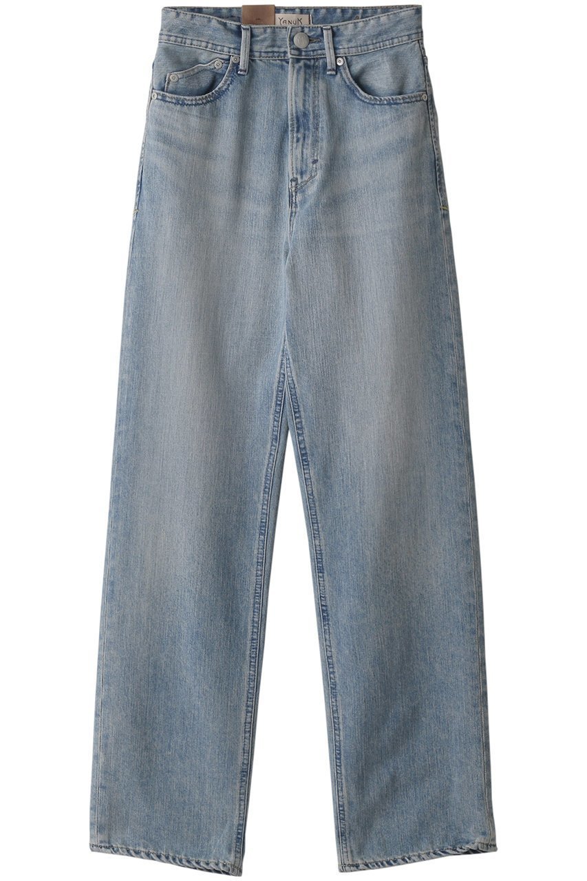 【ヤヌーク/YANUK】のボーイズストレート 【LEA】 インテリア・キッズ・メンズ・レディースファッション・服の通販 founy(ファニー) 　ファッション　Fashion　レディースファッション　Fashion for Women　パンツ　Pants & Trousers　デニムパンツ・ジーンズ・美脚デニム　Denim Jeans & Pants　おすすめ　Recommended / Our Picks　ストレート　Straight, Straight Cut　デニム　Denim, Jeans Material　パターン　Pattern, Design Print　トリックヴィンテージサックス|ID: prp329100002261968 ipo3291000000036751424