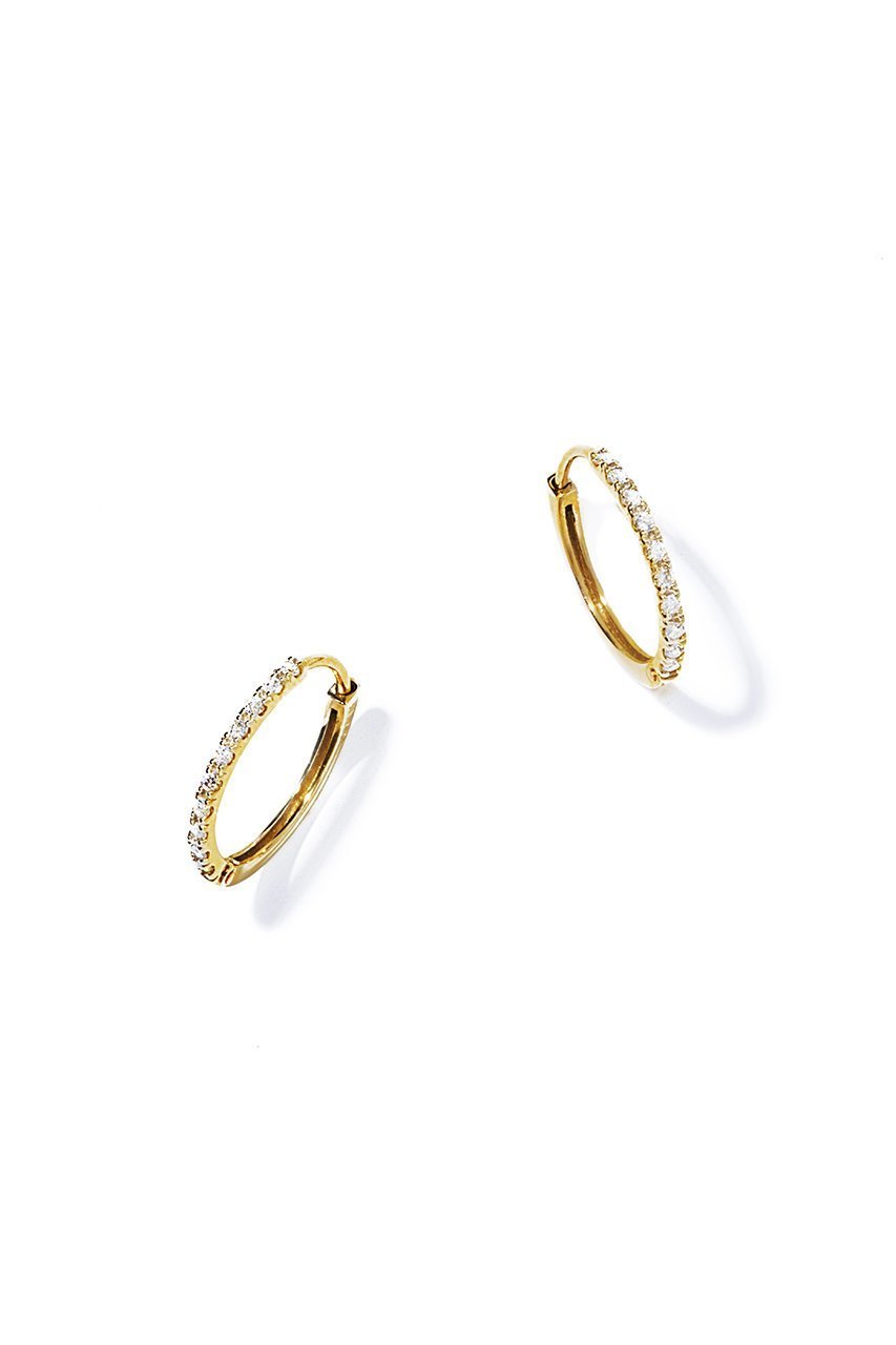 【ルボンボン/les bonbon】のhoop diamond ピアス インテリア・キッズ・メンズ・レディースファッション・服の通販 founy(ファニー) 　ファッション　Fashion　レディースファッション　Fashion for Women　ジュエリー　Jewelry　ファッションリング　Fashion Rings　イヤリング・フープ・ドロップタイプ　Hoop, Drop & Clip Earrings　イエロー　Yellow　イヤリング　Earrings　ダイヤモンド　Diamond, Brilliant Cut　フープ　Hoop, Hoop Earrings　ゴールド|ID: prp329100002268389 ipo3291000000036188232