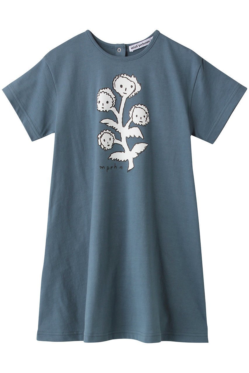 【ミナ ペルホネン/mina perhonen / KIDS】の【BABY】“totem flower” ワンピース ブルー 100 インテリア・キッズ・メンズ・レディースファッション・服の通販 founy(ファニー) 　ファッション　Fashion　キッズファッション　Fashion for Kids　トップス・カットソー　Cut & Sew Tops　ワンピース　Dresses　プリント　Print, Printed Pattern　ベビー　Baby, Babywear　今季　This Season, Current Season　ブルー|ID: prp329100002286608 ipo3291000000036236020