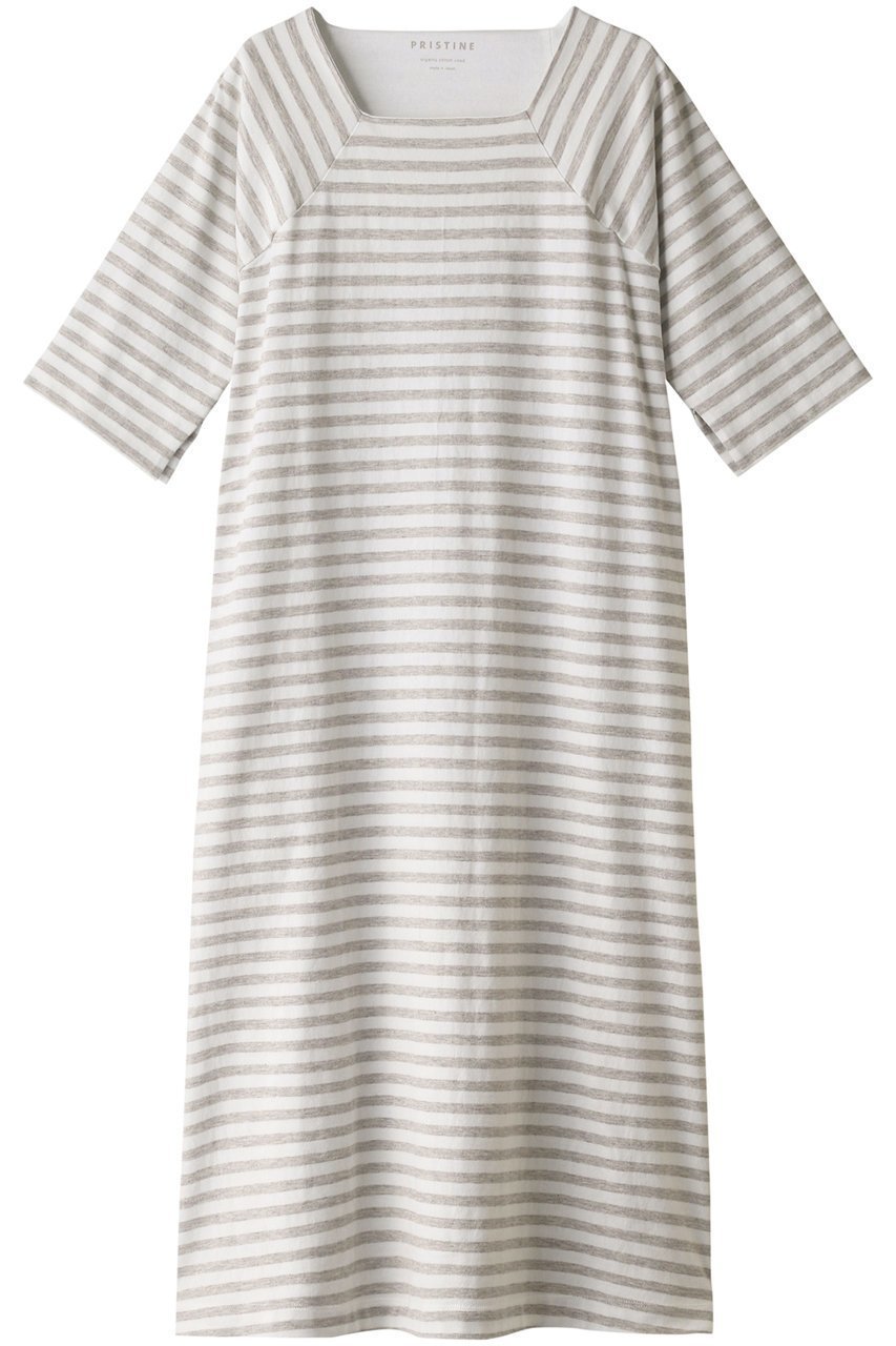 【プリスティン/PRISTINE】のヤクボーダー天竺スクエアOP 人気、トレンドファッション・服の通販 founy(ファニー) 　ファッション　Fashion　レディースファッション　Fashion for Women　トップス・カットソー　Cut & Sew Tops　ニット　Knit Tops & Sweaters　カジュアルプルオーバー・ニットトップス　Pullovers & Knit Tops / Casual Pullovers　シンプル　Simple, Minimal　スクエア　Square, Square Shape　ボーダー　Border, Stripe　半袖　Short Sleeve, Half Sleeve　 other-1|ID: prp329100002292412 ipo3291000000036099148