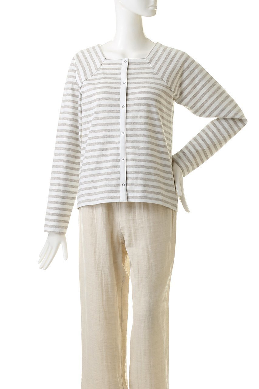 【プリスティン/PRISTINE】のヤクボーダー天竺カーデ 人気、トレンドファッション・服の通販 founy(ファニー) ファッション Fashion レディースファッション Fashion for Women トップス・カットソー Cut & Sew Tops ニット Knit Tops & Sweaters カーディガン・羽織り Layered Style Cardigans カーディガン Cardigan, Knitwear シンプル Simple, Minimal スクエア Square, Square Shape ボーダー Border, Stripe other-2|ID: prp329100002292413 ipo3291000000032963835