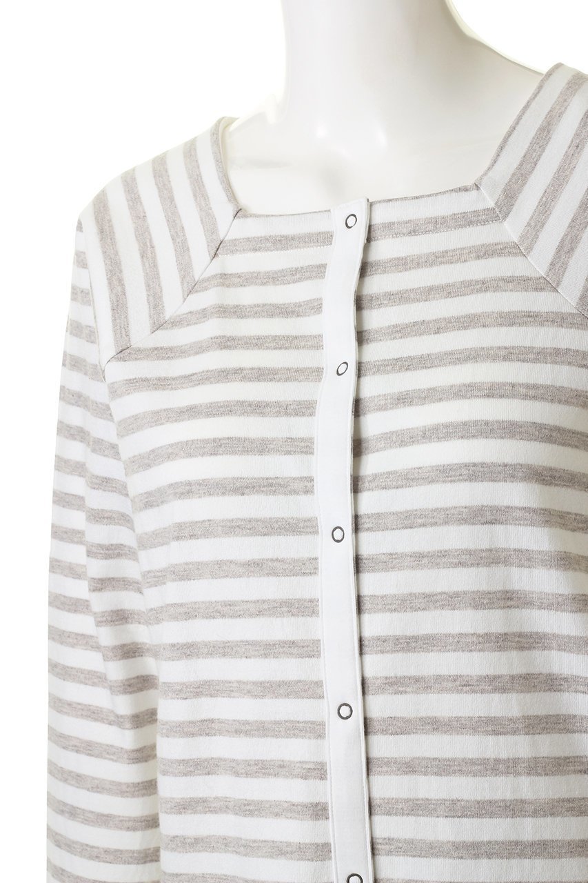 【プリスティン/PRISTINE】のヤクボーダー天竺カーデ 人気、トレンドファッション・服の通販 founy(ファニー) ファッション Fashion レディースファッション Fashion for Women トップス・カットソー Cut & Sew Tops ニット Knit Tops & Sweaters カーディガン・羽織り Layered Style Cardigans カーディガン Cardigan, Knitwear シンプル Simple, Minimal スクエア Square, Square Shape ボーダー Border, Stripe other-5|ID: prp329100002292413 ipo3291000000032963845