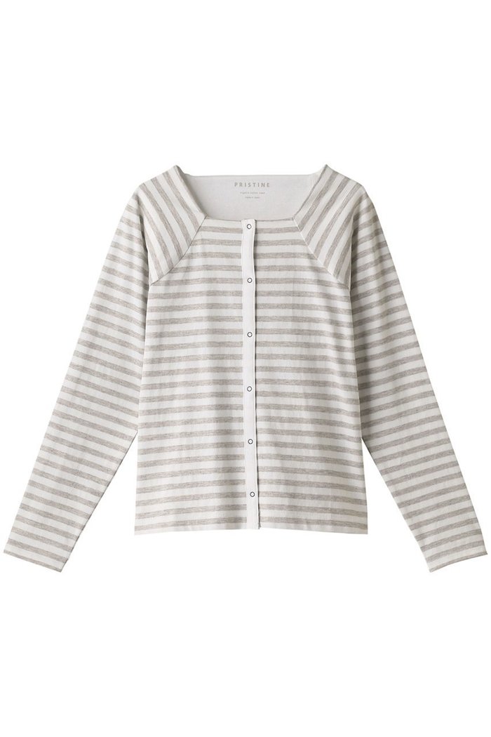 【プリスティン/PRISTINE】のヤクボーダー天竺カーデ インテリア・キッズ・メンズ・レディースファッション・服の通販 founy(ファニー) https://founy.com/ ファッション Fashion レディースファッション Fashion for Women トップス・カットソー Cut & Sew Tops ニット Knit Tops & Sweaters カーディガン・羽織り Layered Style Cardigans カーディガン Cardigan, Knitwear シンプル Simple, Minimal スクエア Square, Square Shape ボーダー Border, Stripe |ID: prp329100002292413 ipo3291000000036906755