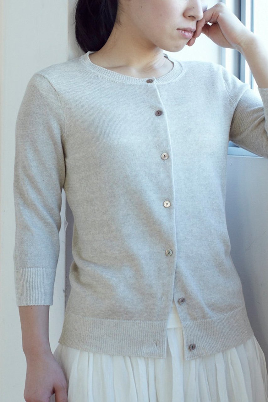 【プリスティン/PRISTINE】のリネンWフェイス7分袖カーディガン 人気、トレンドファッション・服の通販 founy(ファニー) 　ファッション　Fashion　レディースファッション　Fashion for Women　トップス・カットソー　Cut & Sew Tops　ニット　Knit Tops & Sweaters　カーディガン・羽織り　Layered Style Cardigans　カーディガン　Cardigan, Knitwear　シンプル　Simple, Minimal　フェイス　Face, Facial Design　リネン　Linen, Linen Fabric　夏　Summer　春　Spring　S/S・春夏　SS, Spring/Summer, Warm Season　other-6|ID: prp329100002292418 ipo3291000000036906754