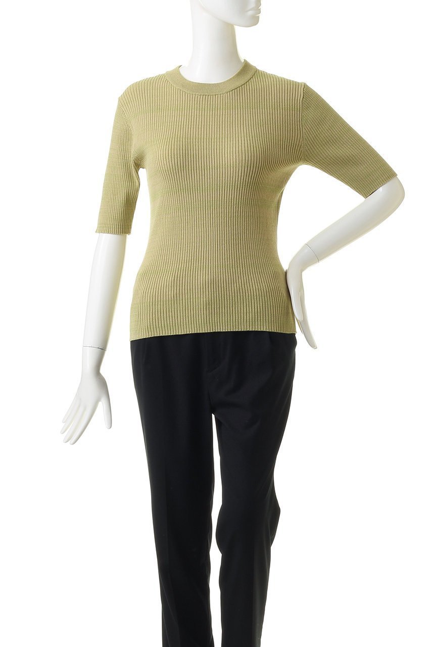 【クラネ/CLANE】のH/N RIB KNIT TOPS / ニット/セーター 人気、トレンドファッション・服の通販 founy(ファニー) 　ファッション　Fashion　レディースファッション　Fashion for Women　トップス・カットソー　Cut & Sew Tops　ニット　Knit Tops & Sweaters　カジュアルプルオーバー・ニットトップス　Pullovers & Knit Tops / Casual Pullovers　シンプル　Simple, Minimal　セーター　Sweater, Knitwear　フィット　Fit, Slim Fit　リブニット　Rib Knit, Ribbed Knit　半袖　Short Sleeve, Half Sleeve　夏　Summer　春　Spring　S/S・春夏　SS, Spring/Summer, Warm Season　other-2|ID: prp329100002307367 ipo3291000000036500067