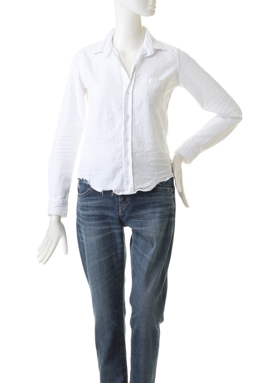 【フランク&アイリーン/Frank&Eileen】のBARRY ストーンウォッシュドインディゴ ホワイトシャツ 人気、トレンドファッション・服の通販 founy(ファニー) 　ファッション　Fashion　レディースファッション　Fashion for Women　トップス・カットソー　Cut & Sew Tops　シャツ・ブラウス・オフィスカジュアル　Elegant Blouses & Button-Ups　シェイプ　Shape, Slim Fit　スリーブ　Sleeve, Long Sleeve / Short Sleeve　ダメージ　Distressed, Destroyed　デニム　Denim, Jeans Material　ロング　Long, Long-Length　定番　Standard, Basic Item　other-2|ID: prp329100002307374 ipo3291000000036720924