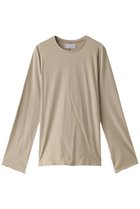 【マリリンムーン/MARILYN MOON】の【WALANCE】オーガニックコットンジャージートップ 人気、トレンドファッション・服の通販 founy(ファニー) ファッション Fashion レディースファッション Fashion for Women トップス・カットソー Cut & Sew Tops シャツ・ブラウス・オフィスカジュアル Elegant Blouses & Button-Ups ロングTシャツ・Tシャツ Longline T-Shirts & Tees カットソー・ベーシックTシャツ Cut-and-Sewn Tops / Stretch Tees & Basics オーガニック Organic Cotton シンプル Simple, Minimal スリーブ Sleeve, Long Sleeve / Short Sleeve ロング Long, Long-Length 長袖 Long Sleeve, Full Sleeve thumbnail サンド|ID: prp329100002324348 ipo3291000000032839574