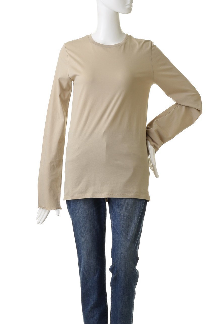 【マリリンムーン/MARILYN MOON】の【WALANCE】オーガニックコットンジャージートップ 人気、トレンドファッション・服の通販 founy(ファニー) 　ファッション　Fashion　レディースファッション　Fashion for Women　トップス・カットソー　Cut & Sew Tops　シャツ・ブラウス・オフィスカジュアル　Elegant Blouses & Button-Ups　ロングTシャツ・Tシャツ　Longline T-Shirts & Tees　カットソー・ベーシックTシャツ　Cut-and-Sewn Tops / Stretch Tees & Basics　オーガニック　Organic Cotton　シンプル　Simple, Minimal　スリーブ　Sleeve, Long Sleeve / Short Sleeve　ロング　Long, Long-Length　長袖　Long Sleeve, Full Sleeve　other-2|ID: prp329100002324348 ipo3291000000035420538