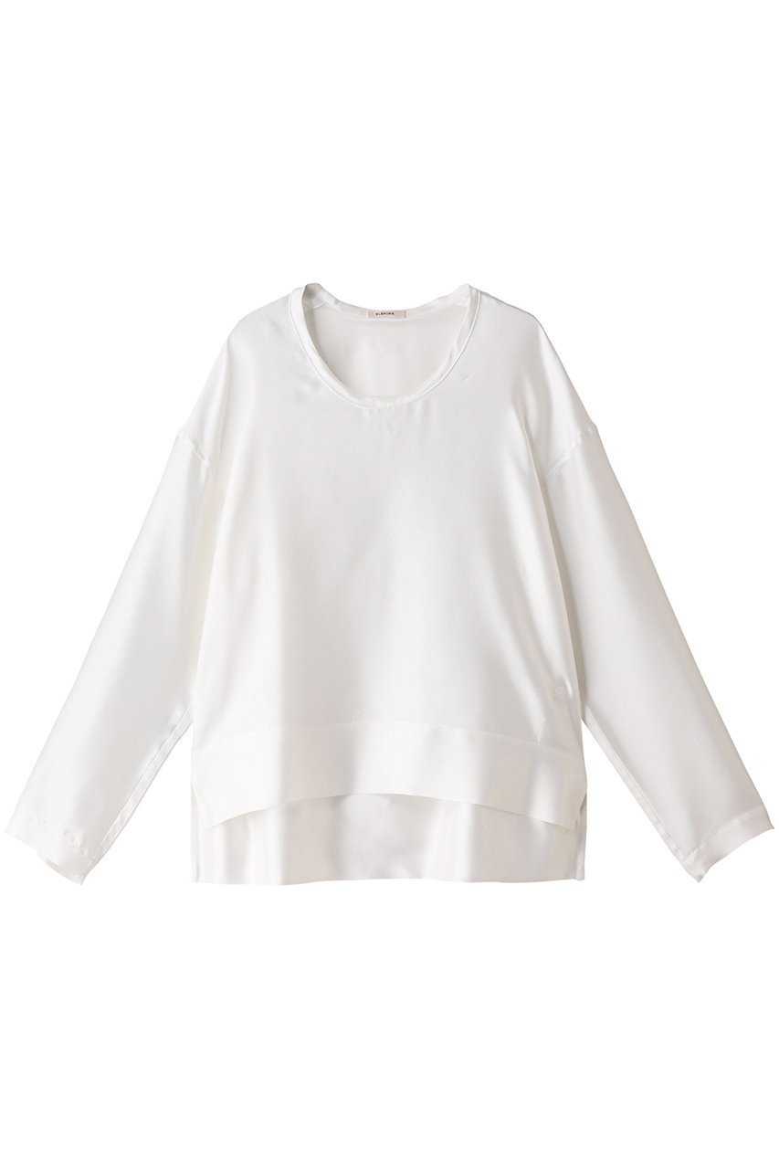 【ブラミンク/BLAMINK】の【BLMK】シルク インティメイト ブラウス 人気、トレンドファッション・服の通販 founy(ファニー) 　ファッション　Fashion　レディースファッション　Fashion for Women　トップス・カットソー　Cut & Sew Tops　シャツ・ブラウス・オフィスカジュアル　Elegant Blouses & Button-Ups　シルク　Silk, 100% Silk　シンプル　Simple, Minimal　スリット　Slit, Slit Detail　スリーブ　Sleeve, Long Sleeve / Short Sleeve　リボン　Ribbon, Bow　ロング　Long, Long-Length　エレガント 上品　Elegant　定番　Standard, Basic Item　 other-1|ID: prp329100002332525 ipo3291000000036071241