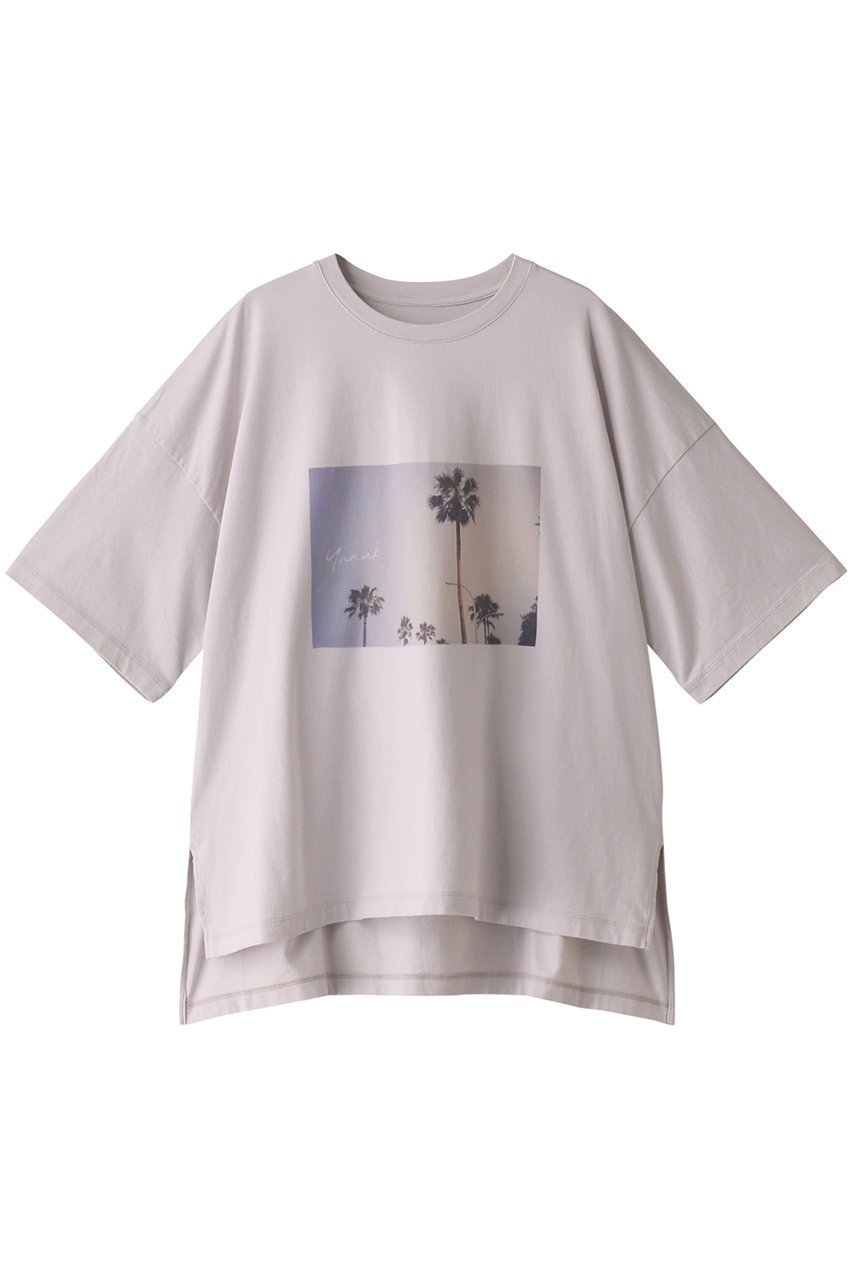 【ヤヌーク/YANUK】のプリントTシャツ 人気、トレンドファッション・服の通販 founy(ファニー) 　ファッション　Fashion　レディースファッション　Fashion for Women　トップス・カットソー　Cut & Sew Tops　シャツ・ブラウス・オフィスカジュアル　Elegant Blouses & Button-Ups　ロングTシャツ・Tシャツ　Longline T-Shirts & Tees　カットソー・ベーシックTシャツ　Cut-and-Sewn Tops / Stretch Tees & Basics　ショート　Short, Short Length　スリット　Slit, Slit Detail　スリーブ　Sleeve, Long Sleeve / Short Sleeve　プリント　Print, Printed Pattern　半袖　Short Sleeve, Half Sleeve　 other-1|ID: prp329100002343440 ipo3291000000032839616