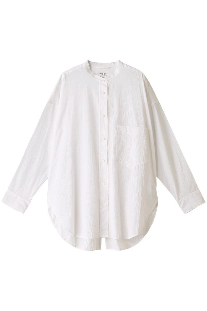 【ヤヌーク/YANUK】のバンドカラーシャツ インテリア・キッズ・メンズ・レディースファッション・服の通販 founy(ファニー) https://founy.com/ ファッション Fashion レディースファッション Fashion for Women トップス・カットソー Cut & Sew Tops シャツ・ブラウス・オフィスカジュアル Elegant Blouses & Button-Ups シンプル Simple, Minimal スリット Slit, Slit Detail スリーブ Sleeve, Long Sleeve / Short Sleeve ロング Long, Long-Length 長袖 Long Sleeve, Full Sleeve |ID: prp329100002343441 ipo3291000000036726161