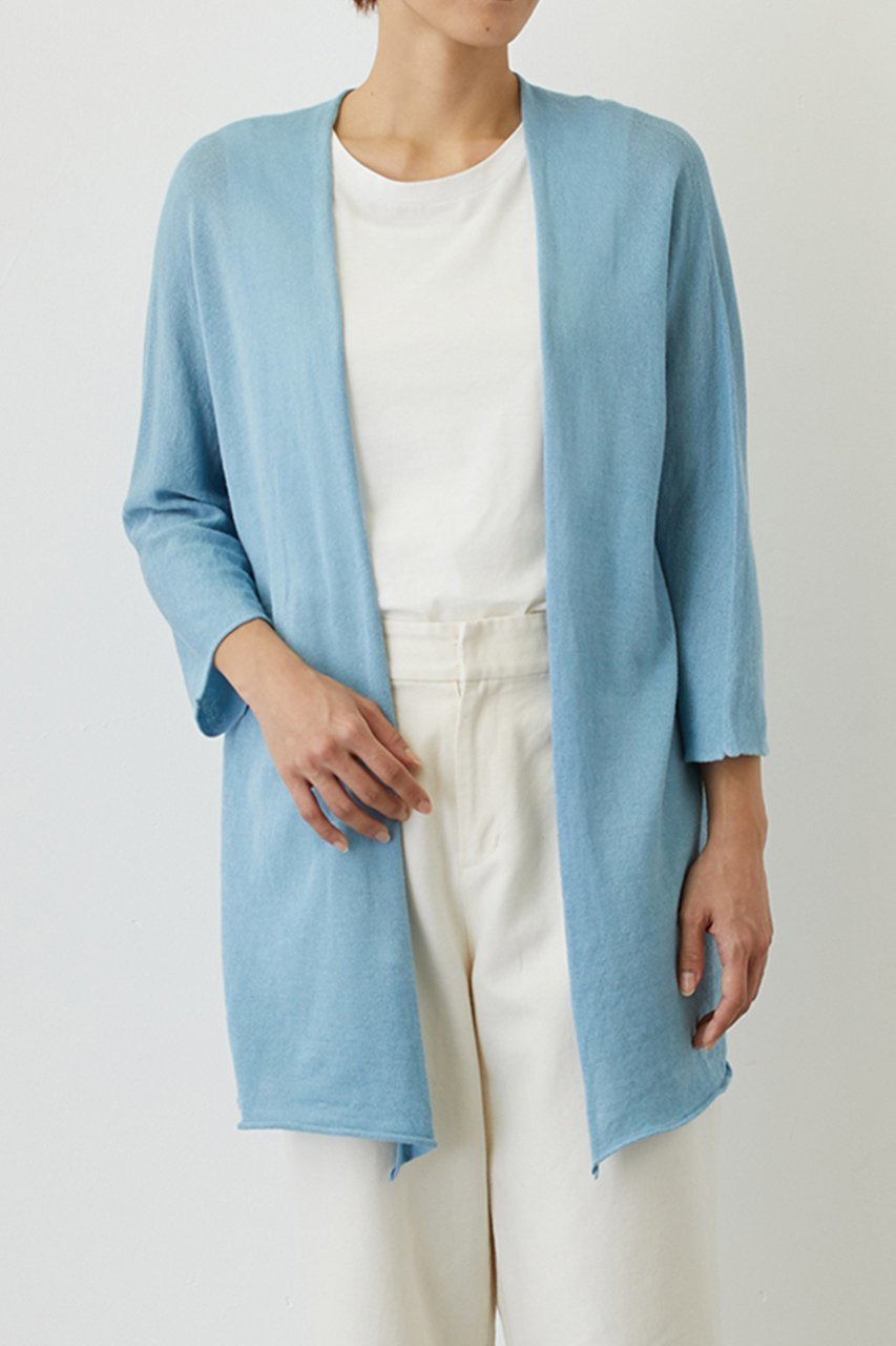 【プリスティン/PRISTINE】のペーパーコットン7分袖ロングカーディ 人気、トレンドファッション・服の通販 founy(ファニー) 　ファッション　Fashion　レディースファッション　Fashion for Women　トップス・カットソー　Cut & Sew Tops　ニット　Knit Tops & Sweaters　カーディガン・羽織り　Layered Style Cardigans　カーディガン　Cardigan, Knitwear　シンプル　Simple, Minimal　ペーパー　Paper, Kraft Paper　ロング　Long, Long-Length　夏　Summer　春　Spring　S/S・春夏　SS, Spring/Summer, Warm Season　other-7|ID: prp329100002345591 ipo3291000000036906784