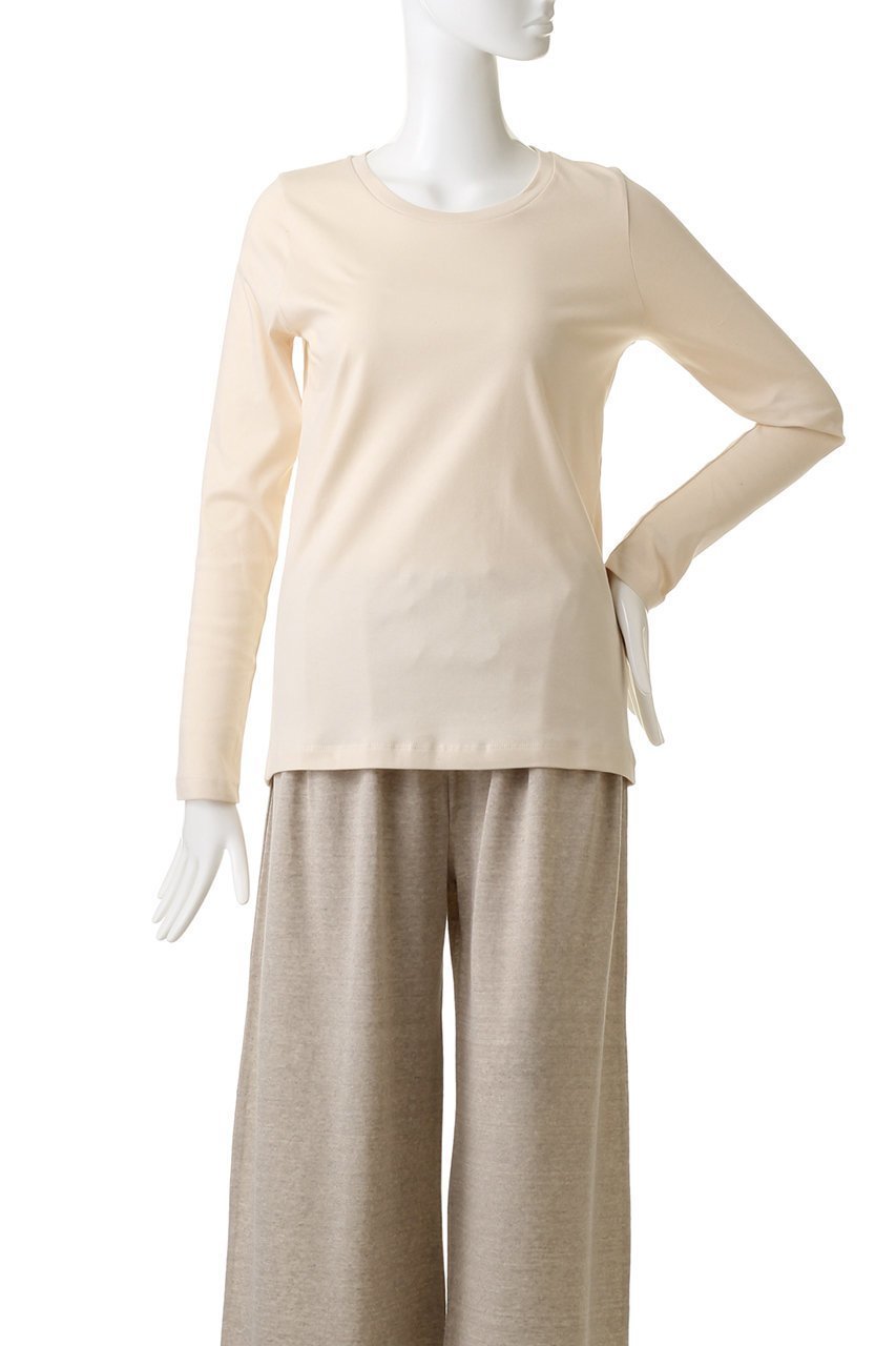 【プリスティン/PRISTINE / GOODS】のスムースUネック長袖T 人気、トレンドファッション・服の通販 founy(ファニー) 　インナー　Innerwear　コンパクト　Compact, Small Size　パジャマ　Pajamas, Sleepwear　長袖　Long Sleeve, Full Sleeve　other-2|ID: prp329100002345595 ipo3291000000032832576