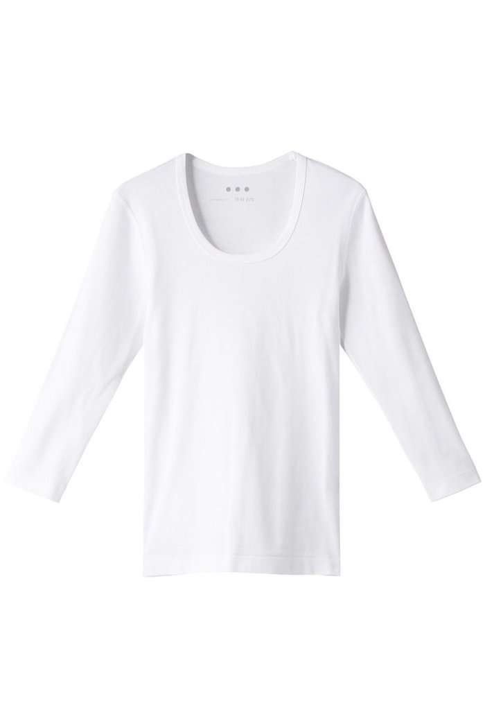 【スリー ドッツ/three dots】のオーガニックコットン 七分袖ジェシカ インテリア・キッズ・メンズ・レディースファッション・服の通販 founy(ファニー) https://founy.com/ ファッション Fashion レディースファッション Fashion for Women トップス・カットソー Cut & Sew Tops シャツ・ブラウス・オフィスカジュアル Elegant Blouses & Button-Ups ロングTシャツ・Tシャツ Longline T-Shirts & Tees カットソー・ベーシックTシャツ Cut-and-Sewn Tops / Stretch Tees & Basics インナー Innerwear ショート Short, Short Length シンプル Simple, Minimal スリーブ Sleeve, Long Sleeve / Short Sleeve 定番 Standard, Basic Item 無地 Plain, Solid Color |ID: prp329100002348063 ipo3291000000032891735