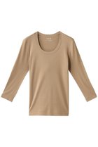 【スリー ドッツ/three dots】のオーガニックコットン 七分袖ジェシカ 人気、トレンドファッション・服の通販 founy(ファニー) ファッション Fashion レディースファッション Fashion for Women トップス・カットソー Cut & Sew Tops シャツ・ブラウス・オフィスカジュアル Elegant Blouses & Button-Ups ロングTシャツ・Tシャツ Longline T-Shirts & Tees カットソー・ベーシックTシャツ Cut-and-Sewn Tops / Stretch Tees & Basics インナー Innerwear ショート Short, Short Length シンプル Simple, Minimal スリーブ Sleeve, Long Sleeve / Short Sleeve 定番 Standard, Basic Item 無地 Plain, Solid Color thumbnail キャラメル|ID: prp329100002348063 ipo3291000000033429087