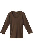 【スリー ドッツ/three dots】のオーガニックコットン 七分袖ジェシカ 人気、トレンドファッション・服の通販 founy(ファニー) ファッション Fashion レディースファッション Fashion for Women トップス・カットソー Cut & Sew Tops シャツ・ブラウス・オフィスカジュアル Elegant Blouses & Button-Ups ロングTシャツ・Tシャツ Longline T-Shirts & Tees カットソー・ベーシックTシャツ Cut-and-Sewn Tops / Stretch Tees & Basics インナー Innerwear ショート Short, Short Length シンプル Simple, Minimal スリーブ Sleeve, Long Sleeve / Short Sleeve 定番 Standard, Basic Item 無地 Plain, Solid Color thumbnail コーヒー|ID: prp329100002348063 ipo3291000000033429088