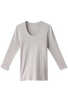 【スリー ドッツ/three dots】のオーガニックコットン 七分袖ジェシカ 人気、トレンドファッション・服の通販 founy(ファニー) ファッション Fashion レディースファッション Fashion for Women トップス・カットソー Cut & Sew Tops シャツ・ブラウス・オフィスカジュアル Elegant Blouses & Button-Ups ロングTシャツ・Tシャツ Longline T-Shirts & Tees カットソー・ベーシックTシャツ Cut-and-Sewn Tops / Stretch Tees & Basics インナー Innerwear ショート Short, Short Length シンプル Simple, Minimal スリーブ Sleeve, Long Sleeve / Short Sleeve 定番 Standard, Basic Item 無地 Plain, Solid Color thumbnail アイスグレー|ID: prp329100002348063 ipo3291000000036715169