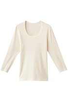 【スリー ドッツ/three dots】のオーガニックコットン 七分袖ジェシカ 人気、トレンドファッション・服の通販 founy(ファニー) ファッション Fashion レディースファッション Fashion for Women トップス・カットソー Cut & Sew Tops シャツ・ブラウス・オフィスカジュアル Elegant Blouses & Button-Ups ロングTシャツ・Tシャツ Longline T-Shirts & Tees カットソー・ベーシックTシャツ Cut-and-Sewn Tops / Stretch Tees & Basics インナー Innerwear ショート Short, Short Length シンプル Simple, Minimal スリーブ Sleeve, Long Sleeve / Short Sleeve 定番 Standard, Basic Item 無地 Plain, Solid Color thumbnail エクリュ|ID: prp329100002348063 ipo3291000000036715175