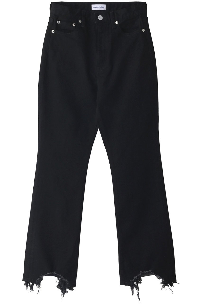 【エリオポール/heliopole】の【woadblue】ITA BOOTY DENIM デニムパンツ インテリア・キッズ・メンズ・レディースファッション・服の通販 founy(ファニー) 　ファッション　Fashion　レディースファッション　Fashion for Women　パンツ　Pants & Trousers　デニムパンツ・ジーンズ・美脚デニム　Denim Jeans & Pants　ダメージ　Distressed, Destroyed　デニム　Denim, Jeans Material　フレア　Flare, Flared　ブラック|ID: prp329100002352957 ipo3291000000035582073