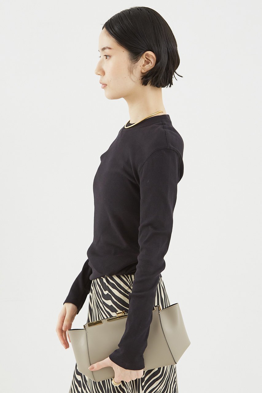 【ザ ストア バイ シー/THE STORE by C】のリブプルオーバー 人気、トレンドファッション・服の通販 founy(ファニー) 　ファッション　Fashion　レディースファッション　Fashion for Women　トップス・カットソー　Cut & Sew Tops　シャツ・ブラウス・オフィスカジュアル　Elegant Blouses & Button-Ups　ロングTシャツ・Tシャツ　Longline T-Shirts & Tees　カジュアルプルオーバー・ニットトップス　Pullovers & Knit Tops / Casual Pullovers　カットソー・ベーシックTシャツ　Cut-and-Sewn Tops / Stretch Tees & Basics　なめらか　Smooth, Silky Texture　シルク　Silk, 100% Silk　シンプル　Simple, Minimal　ジャケット　Jacket, Outerwear　スリーブ　Sleeve, Long Sleeve / Short Sleeve　ロング　Long, Long-Length　定番　Standard, Basic Item　other-3|ID: prp329100002372958 ipo3291000000032940038