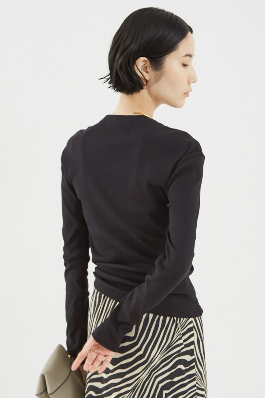 【ザ ストア バイ シー/THE STORE by C】のリブプルオーバー 人気、トレンドファッション・服の通販 founy(ファニー) 　ファッション　Fashion　レディースファッション　Fashion for Women　トップス・カットソー　Cut & Sew Tops　シャツ・ブラウス・オフィスカジュアル　Elegant Blouses & Button-Ups　ロングTシャツ・Tシャツ　Longline T-Shirts & Tees　カジュアルプルオーバー・ニットトップス　Pullovers & Knit Tops / Casual Pullovers　カットソー・ベーシックTシャツ　Cut-and-Sewn Tops / Stretch Tees & Basics　なめらか　Smooth, Silky Texture　シルク　Silk, 100% Silk　シンプル　Simple, Minimal　ジャケット　Jacket, Outerwear　スリーブ　Sleeve, Long Sleeve / Short Sleeve　ロング　Long, Long-Length　定番　Standard, Basic Item　other-4|ID: prp329100002372958 ipo3291000000032940046